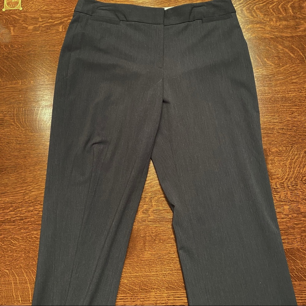 Gray Liz Claiborne Audra Straight-Leg Dress Pants